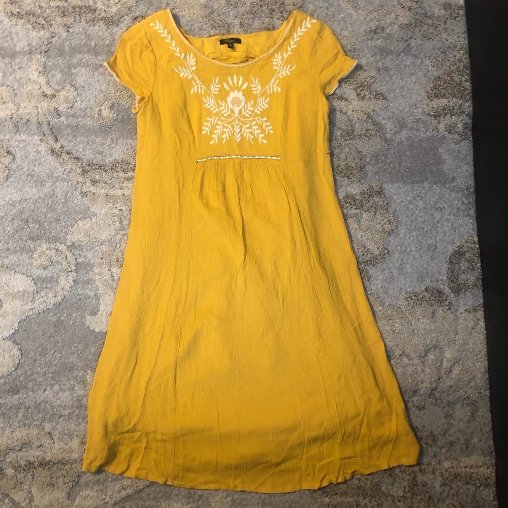 Cupio mustard yellow Boho dress size M